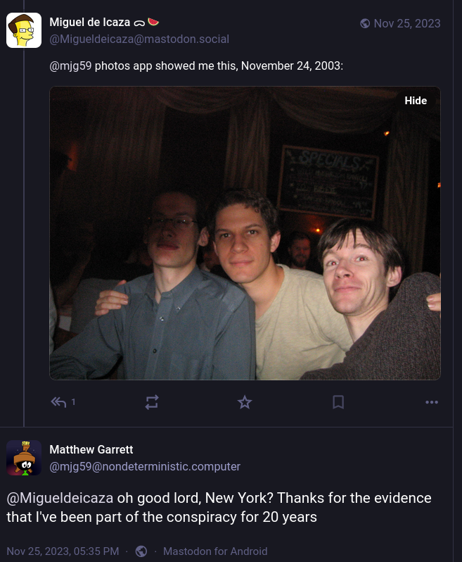 oh good lord, New York? Thanks for the evidence that I've been part of the conspiracy for 20 years