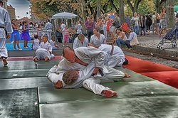 Demonstration of the practice of Judo