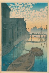 Morning on the Daikon Wharf Daikon-gashi no asa, from the series Twenty Views of Tokyo Published in 1927