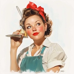 Vintage Woman Housekeeper