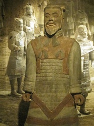 Ancient chinese clay army warrior