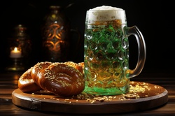 Green Beer And Pretzels