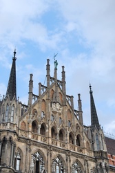 New Town Hall (German: Neues Rathaus), Germany. September 2009.