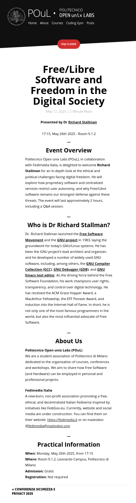 Libre Software and Freedom in the Digital Society