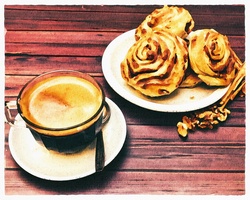 Paris Coffee Watercolor Paper