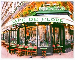 Various Watercolor Papers of Parisian Scenes