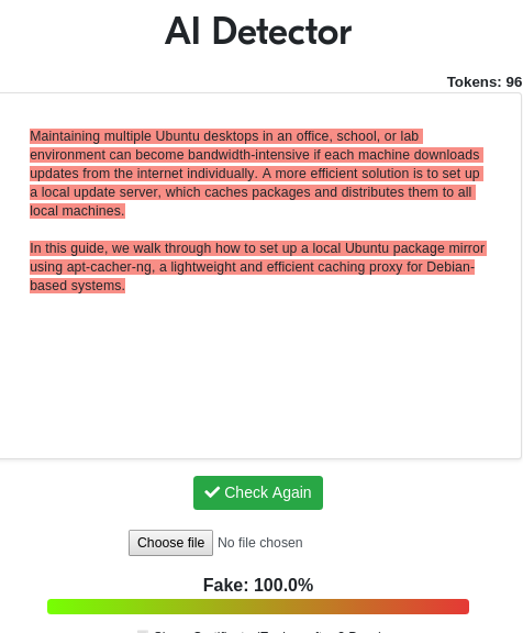 In this guide, we walk through how to set up a local Ubuntu package mirror using apt-cacher-ng, a lightweight and efficient caching proxy for Debian-based systems.