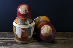 Top Half Of Mtryoshka Doll Toppled