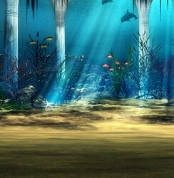 Underwater Scenery Background Sheet