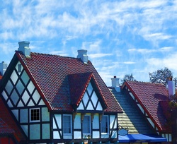 Artistic rendering of Dutch buildings