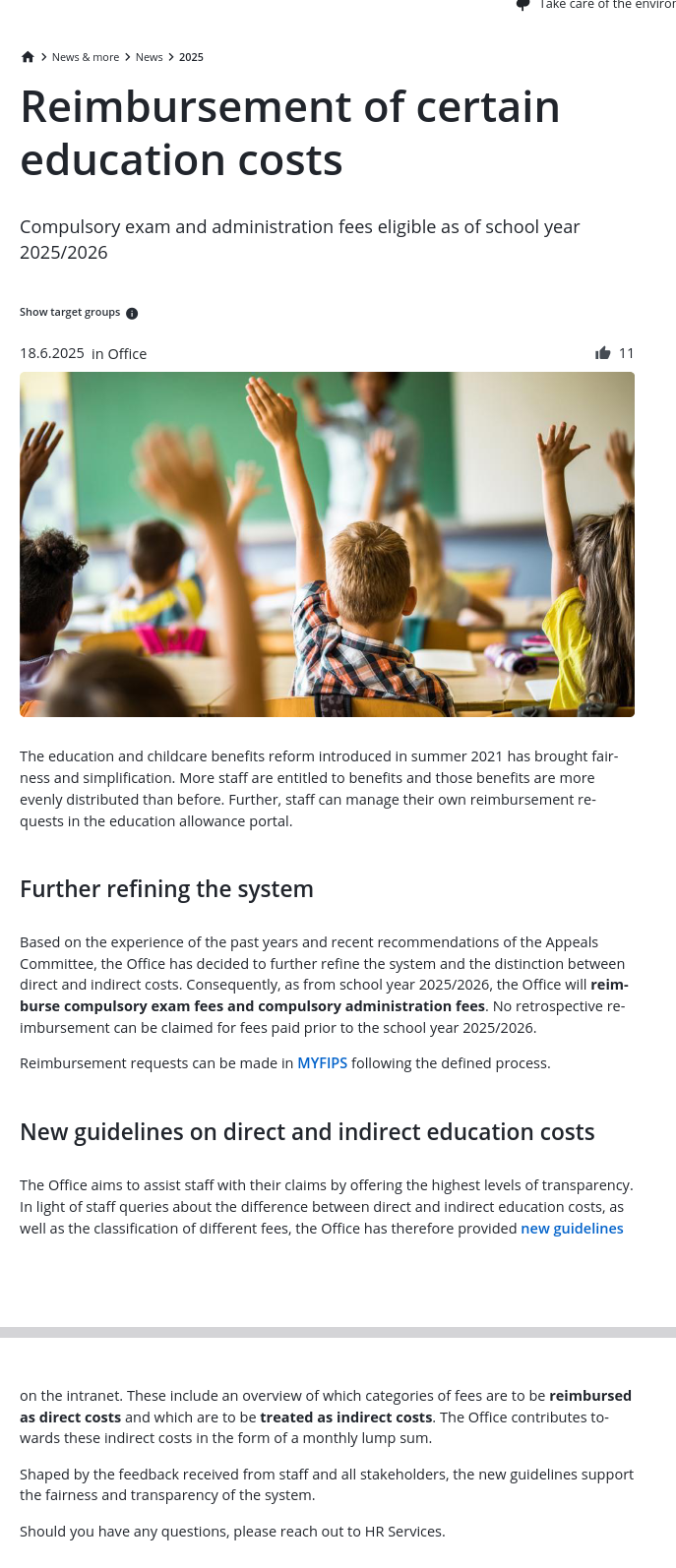 Reimbursement of certain education costs