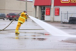 Fireman Hose Washing