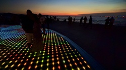 Greeting to the sun light show, Zadar, Croatia