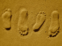 Footprints by great lovers