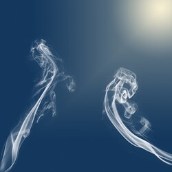 Illustration of curls of smoke