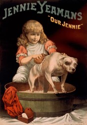 Vintage public domain poster, available from the library of congress. I have spent some time cleaning up these posters so that they are ready for immediate use and printing. Vintage Jennie Yeamans Poster