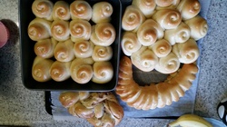 Bread cake just from toaster