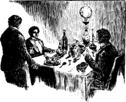 Vintage black and white illustration