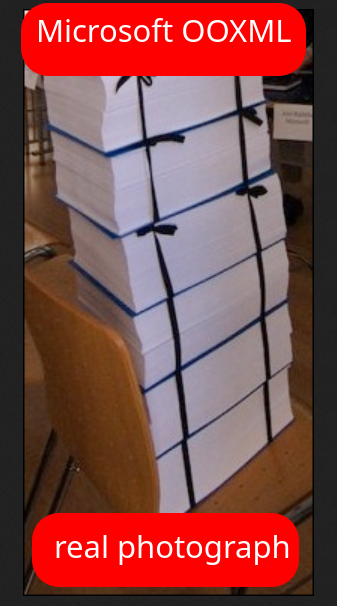 Microsoft OOXML, real photograph