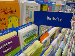 Birthday card display