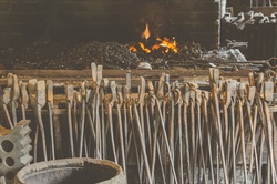 Medieval blacksmith equipment