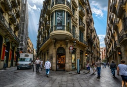 Gothic Quarter in Barcelona Spain