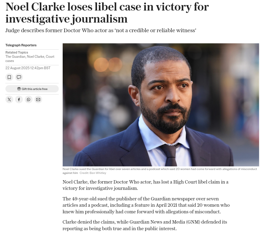 Noel Clarke loses libel case in victory for investigative journalism