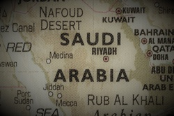 Old map of Suadi Arabia