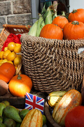 Mainly autumn vegetable and fruit in one small British shop