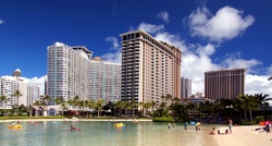 View of Hawaiian Hotels on the Beach