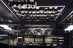 Controls inside of a space shuttle