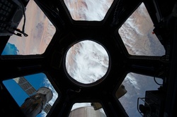 View of Planet Earth Looking Out of the Space Station Cupola