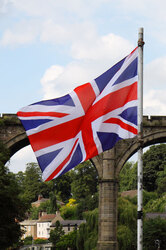 British flag in the wind