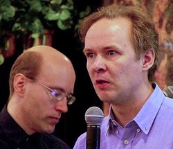 David Axmark (left) and Michael Monty Widenius, founders of MySQL AB (2003).