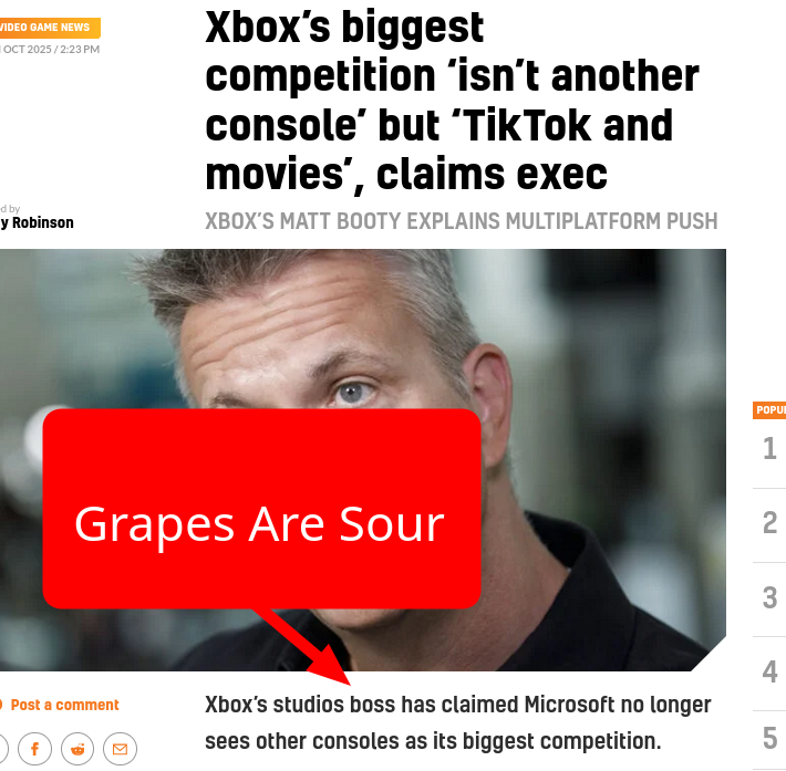 Xbox’s biggest competition ‘isn’t another console’ but ‘TikTok and movies’, claims exec