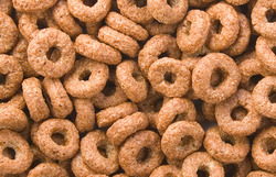 Hundreds of chocolate rings ideal as a background