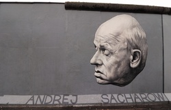 Artwork at the East side gallery on the Berlin wall, Germany.