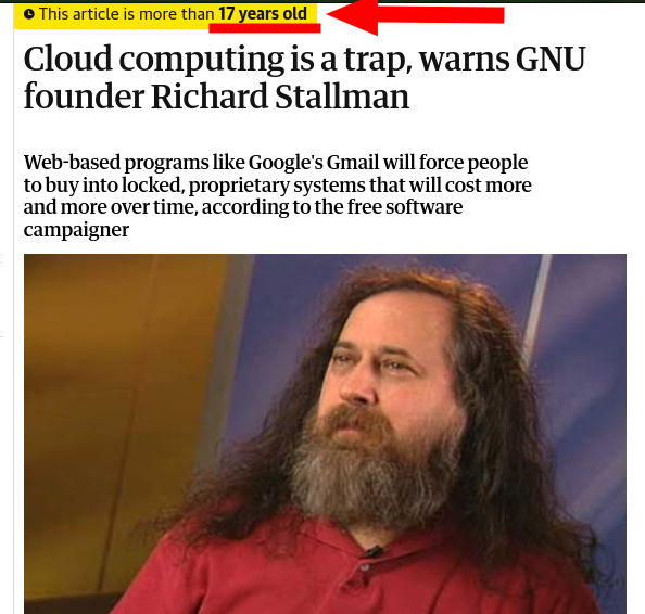 Cloud computing is a trap, warns GNU founder Richard Stallman