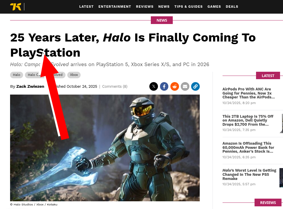 25 Years Later, Halo Is Finally Coming To PlayStation