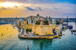 Malta Harbor at Sunrise
