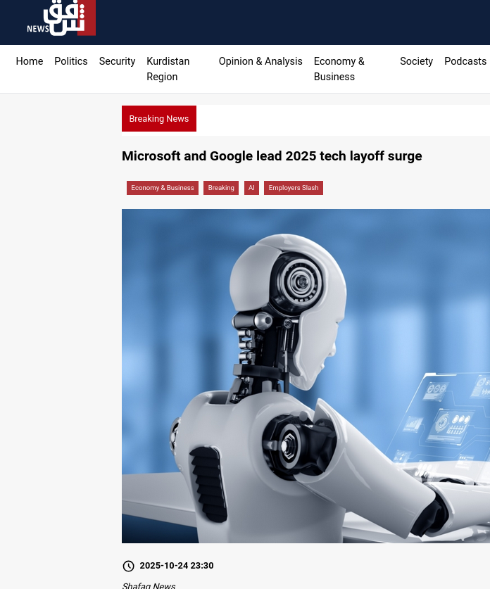 Microsoft and Google lead 2025 tech layoff surge