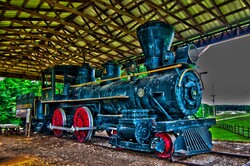 Old steam locomotive engine