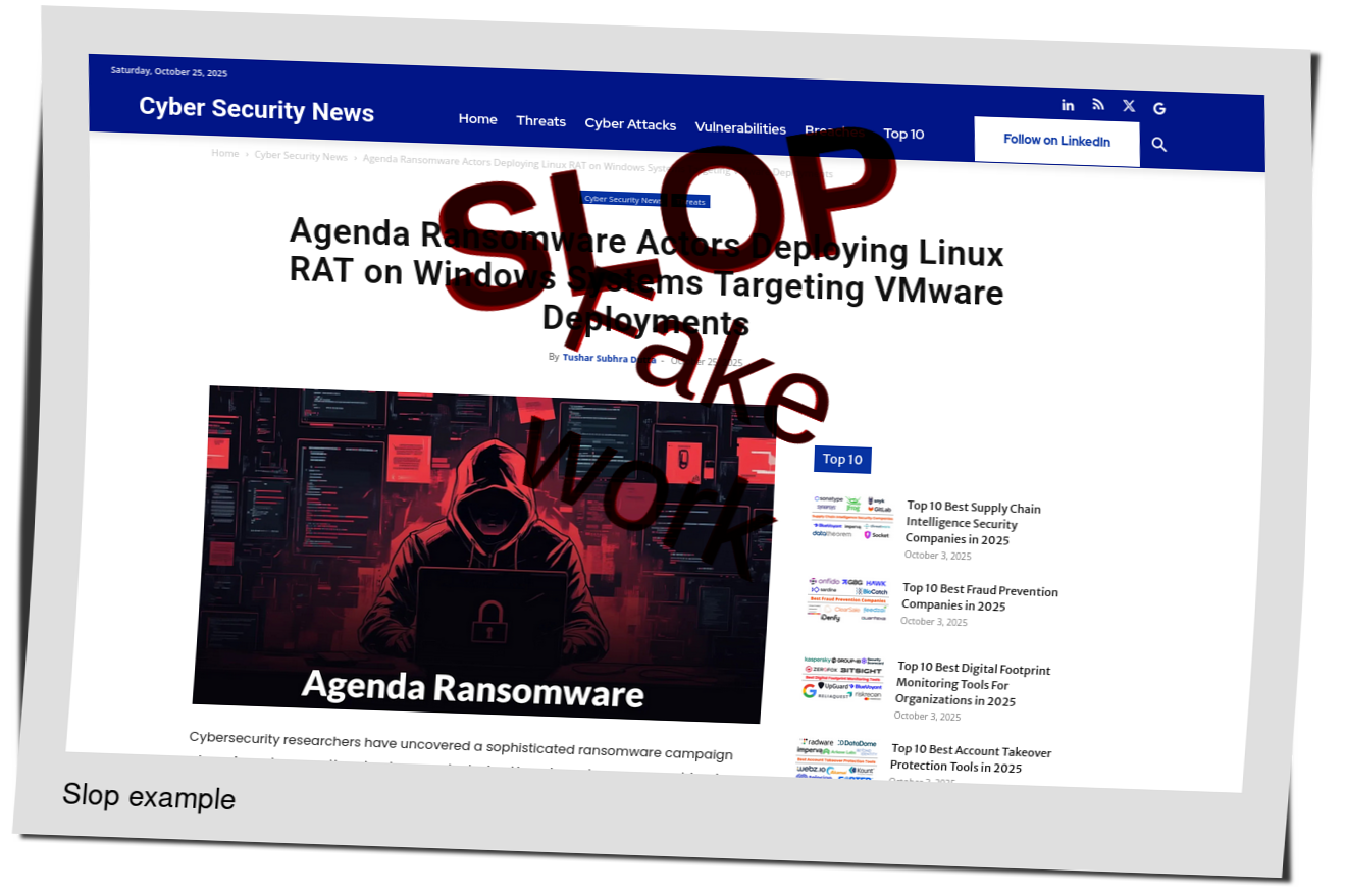 Slop or fake: Agenda Ransomware Actors Deploying Linux RAT on Windows Systems Targeting VMware Deployments