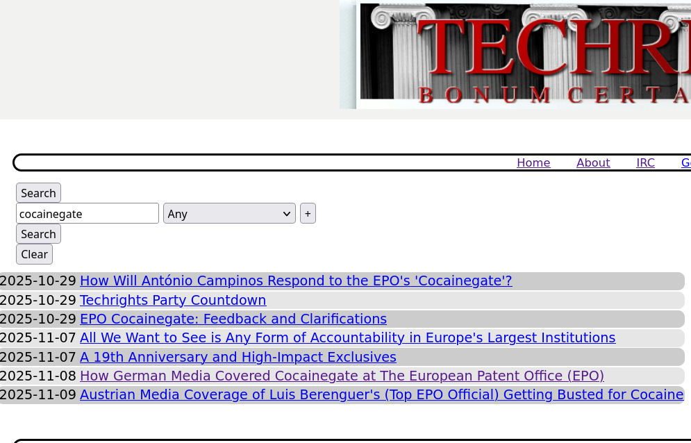 cocainegate at techrights.org