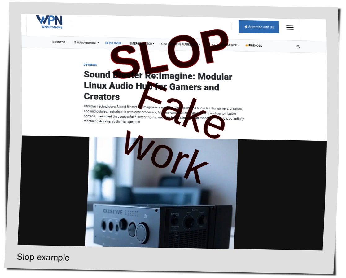 Slop or fake: Sound Blaster Re:Imagine: Modular Linux Audio Hub for Gamers and Creators