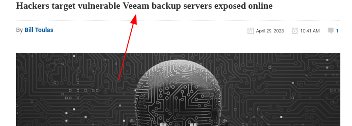 Hackers target vulnerable Veeam backup servers exposed online
