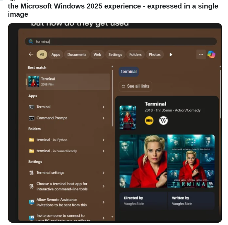 the Microsoft Windows 2025 experience - expressed in a single image