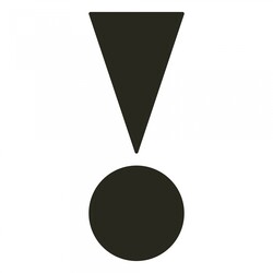 Black exclamation mark isolated on white