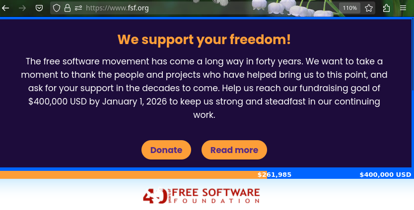 Support the Free Software Foundation