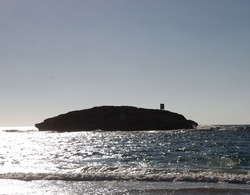 Silhouette of secret island